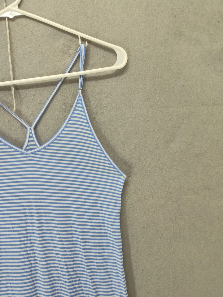 GapBody Dress Womens XXS Blue White Striped Truesleep Tank Nightgown Lounge Soft - Image 4 of 4