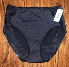 Soma New ORIGINAL STYLE Modern Brief Panty VT w/Lace Black Size Large NWT