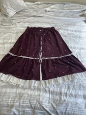 gunne sax prairie skirt Floral Tie Up M/l Measurements Available