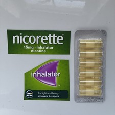 Nicorette Inhalator 15mg 6 Cartridges - NO BOX OR MOUTHPIECE - Expiry 04/27