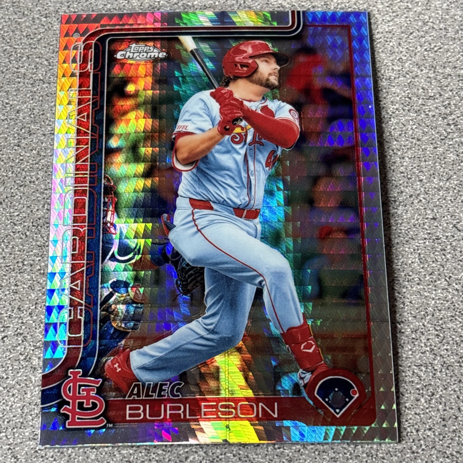 2025 Topps Chrome Alec Burleson Prism Refractor #281 Cardinals