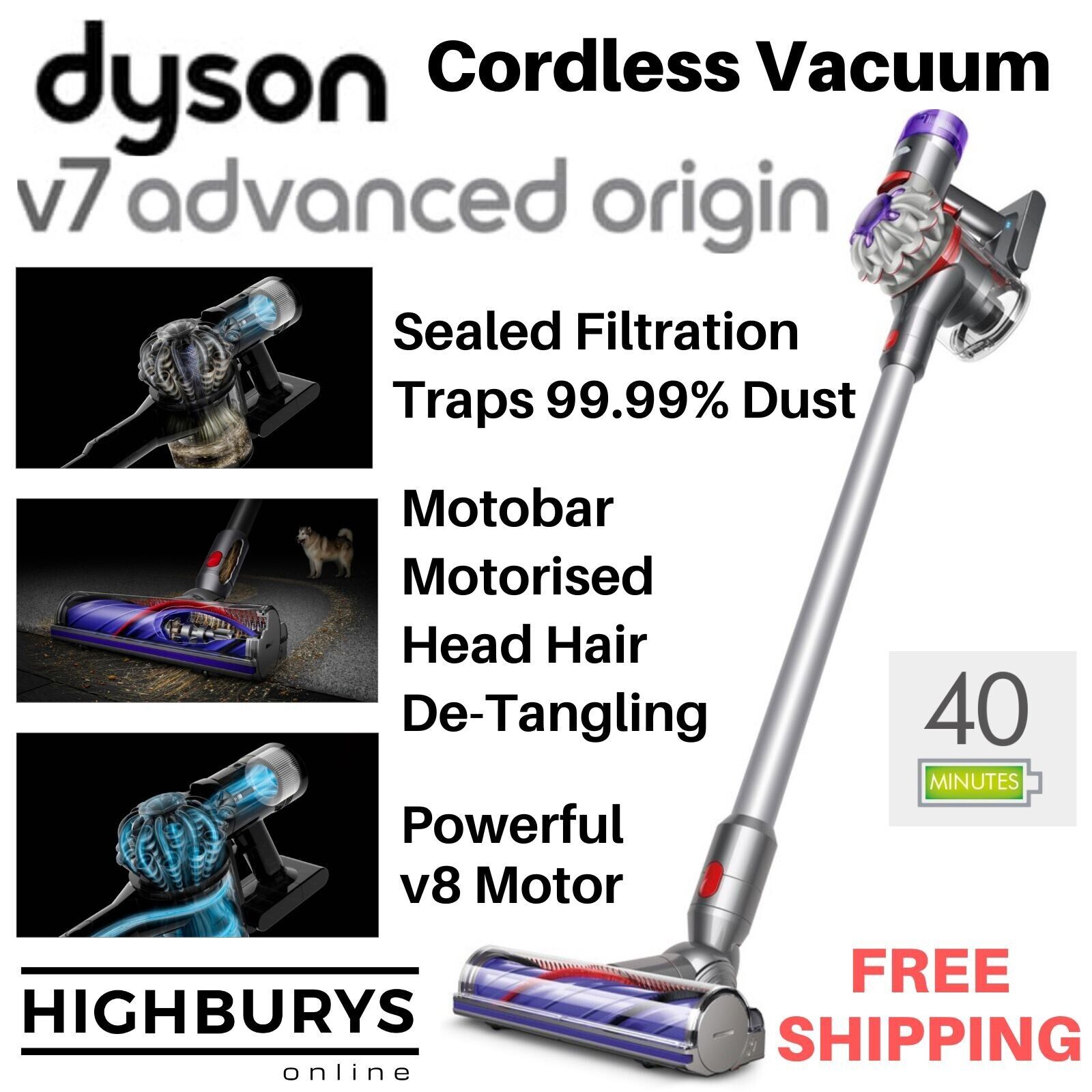 未開封品】dyson ダイソン V7 advanced SV37 MH-