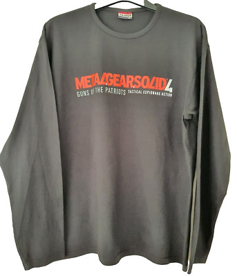 Metal Gear Solid 4 Guns of the Patriots Long Sleeves T-shirt Konami Original New