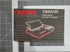 Vintage OKIDATA OKIMATE Printer Manual Handbook for Atari-ST