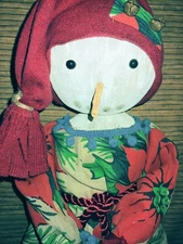 Primitive Decor OOAK Snow Girl Christmas Doll