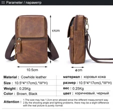 Men's Leather Messenger Bag one shoulder retro bag