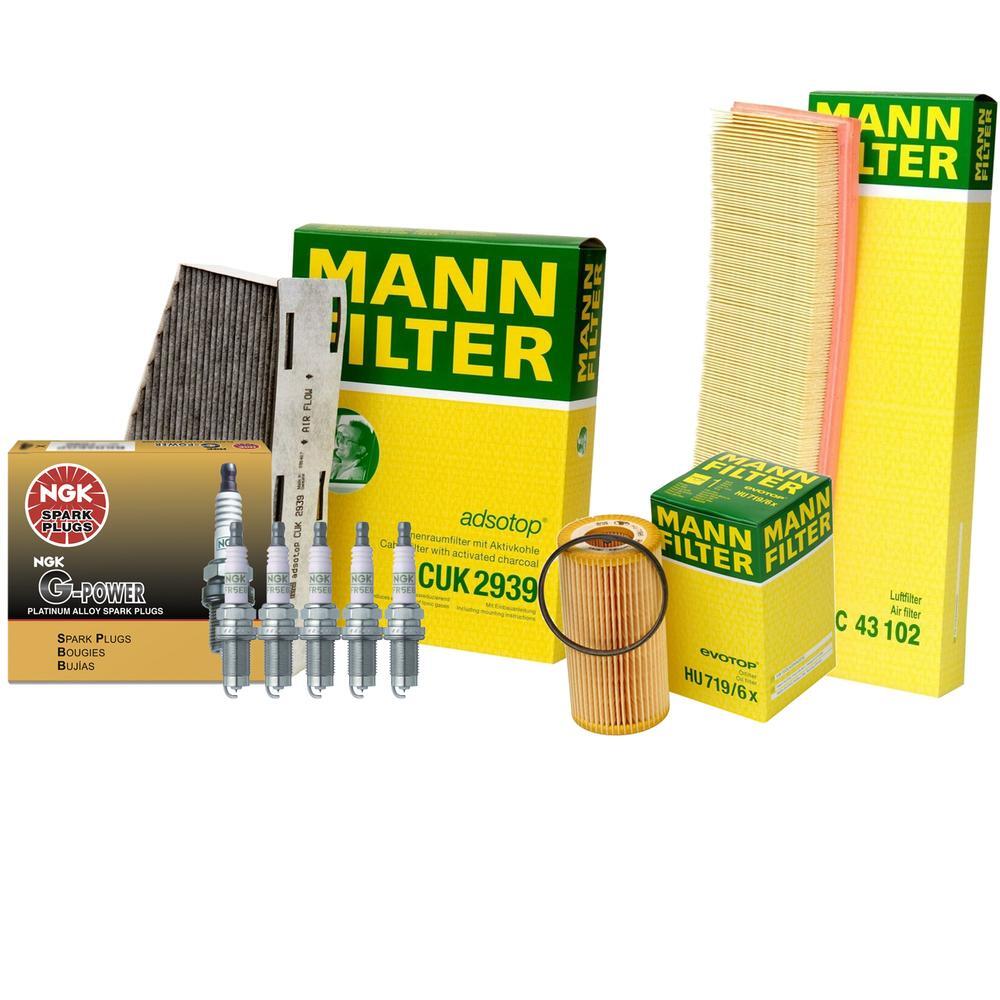 Mann Filters  NGK Spark Plugs Ignition Tune-Up Kit For VW Jetta Rabbit 2.5 L5