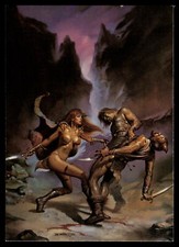 Comic Images Boris Fantasy Art Exotic Card # 59 Red Amazon Man Woman Battle