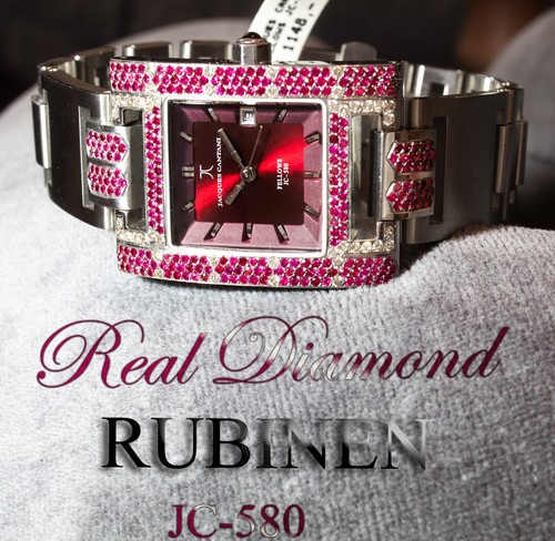Jacques Cantani Uhr Unikat Edelstahl, echte Diamanten und synthetische Rubine - 第 1/3 張圖片
