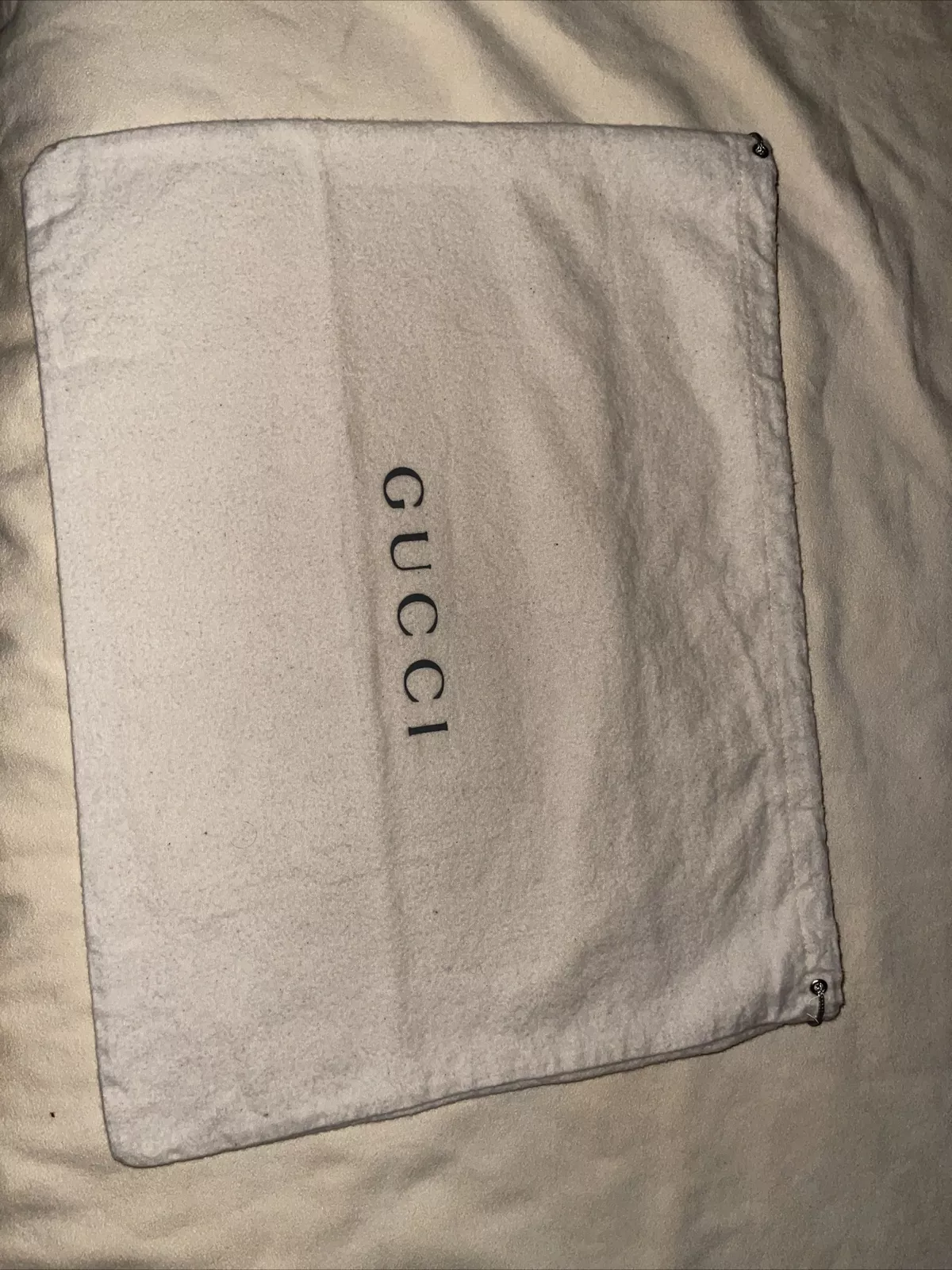 Sac à poussière authentique cordon de dessin Gucci   beige H 11xW 15 housse/sac ou chaussures.#22 4