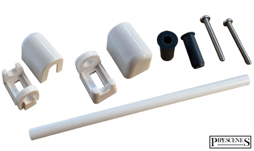 TOP FIXING White Plastic Celmac Toilet Seat Hinges Fittings Brackets
