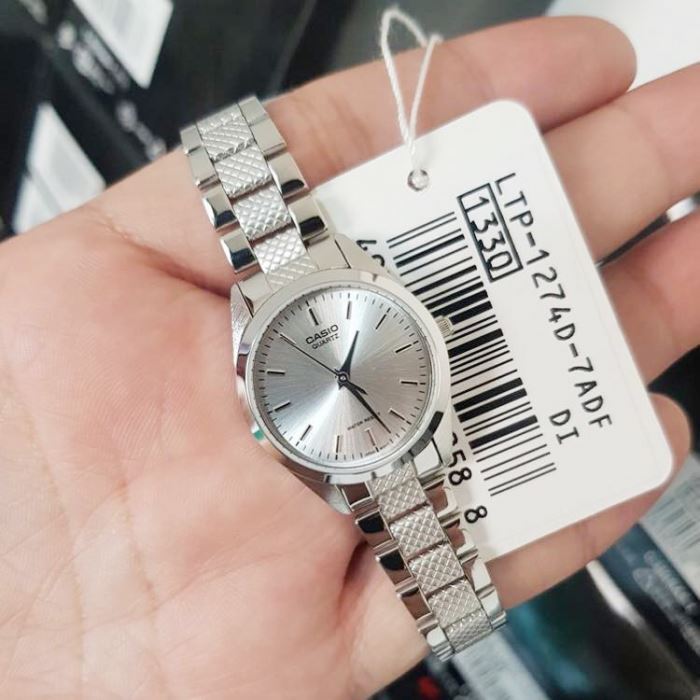 Casio LTP-1274D-7A Silver Analog Stainless Steel Quartz Ladies