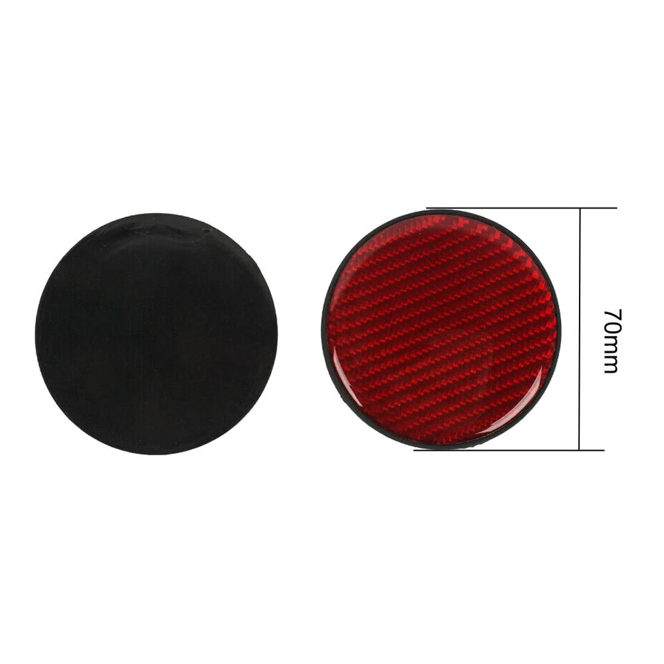 2x Red Carbon Fiber Car Cup Holder Pad Water Cup Slot Non Slip Mat Accessories - Image 4 of 4