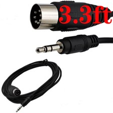 3.3ft 7-Pin Din Male to 3.5mm 1/8in Male Stereo Audio 7pin Cable Cords Adapter