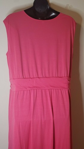 Xhilaration Womens Dress Sz 3 Hot Pink Hi Low Dress Pink Empire Waist Sleeveless - Picture 6 of 8