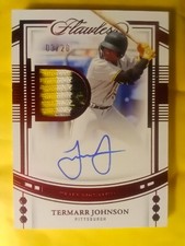 Termarr Johnson Auto Panini Flawless 3 Color Rookie Jersey Patch Autograph #3/20