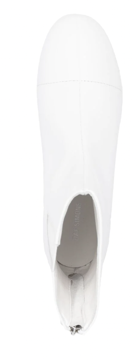 Raf Simons Boots 2001-2 High White Zip-Up Ankle Shoes 39 | eBay