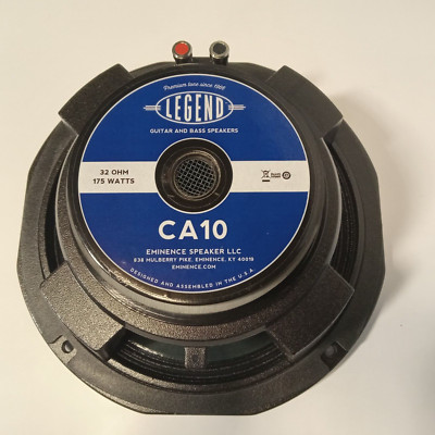 Eminence Legend CA10-32 Ohm 10'' Guitar Speaker -  Bass Cab Replacements