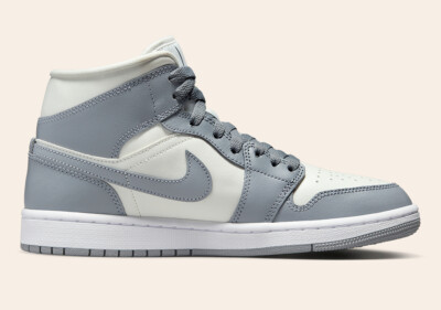 シューズ(男性用) nike air jordan1 mid signalblue 29cm Nike Air Jordan 1 Mid Stealth Grey Sail White BQ6472-115 sz