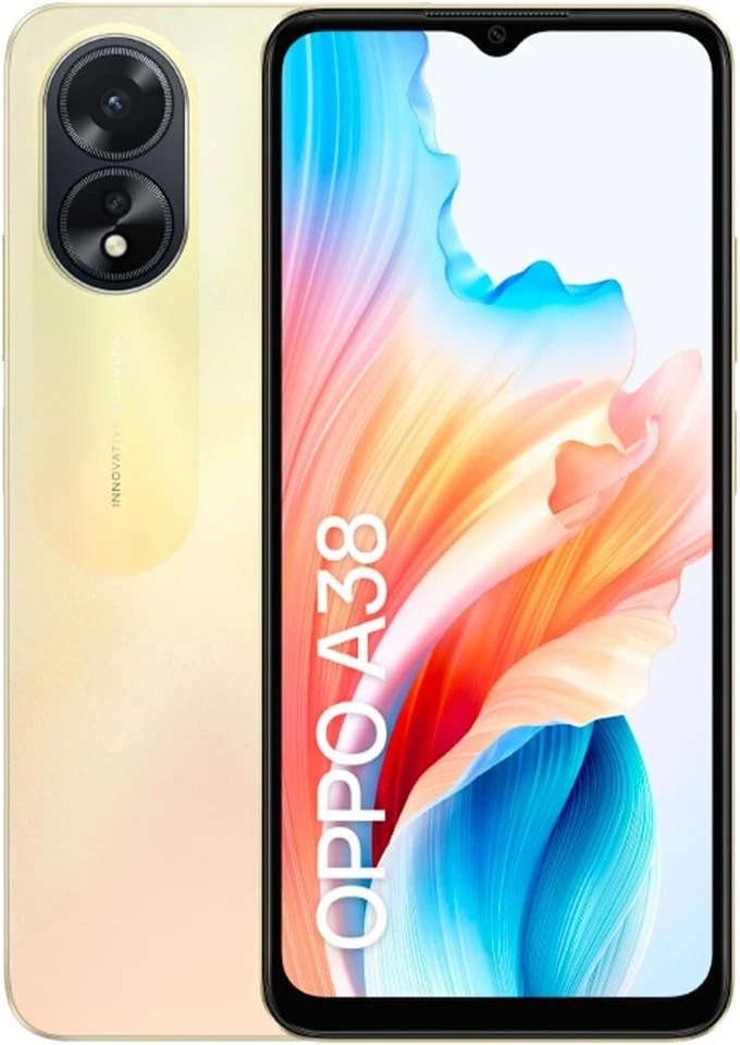 OPPO A38 128 GB, RAM 4 GB, Glowing Gold