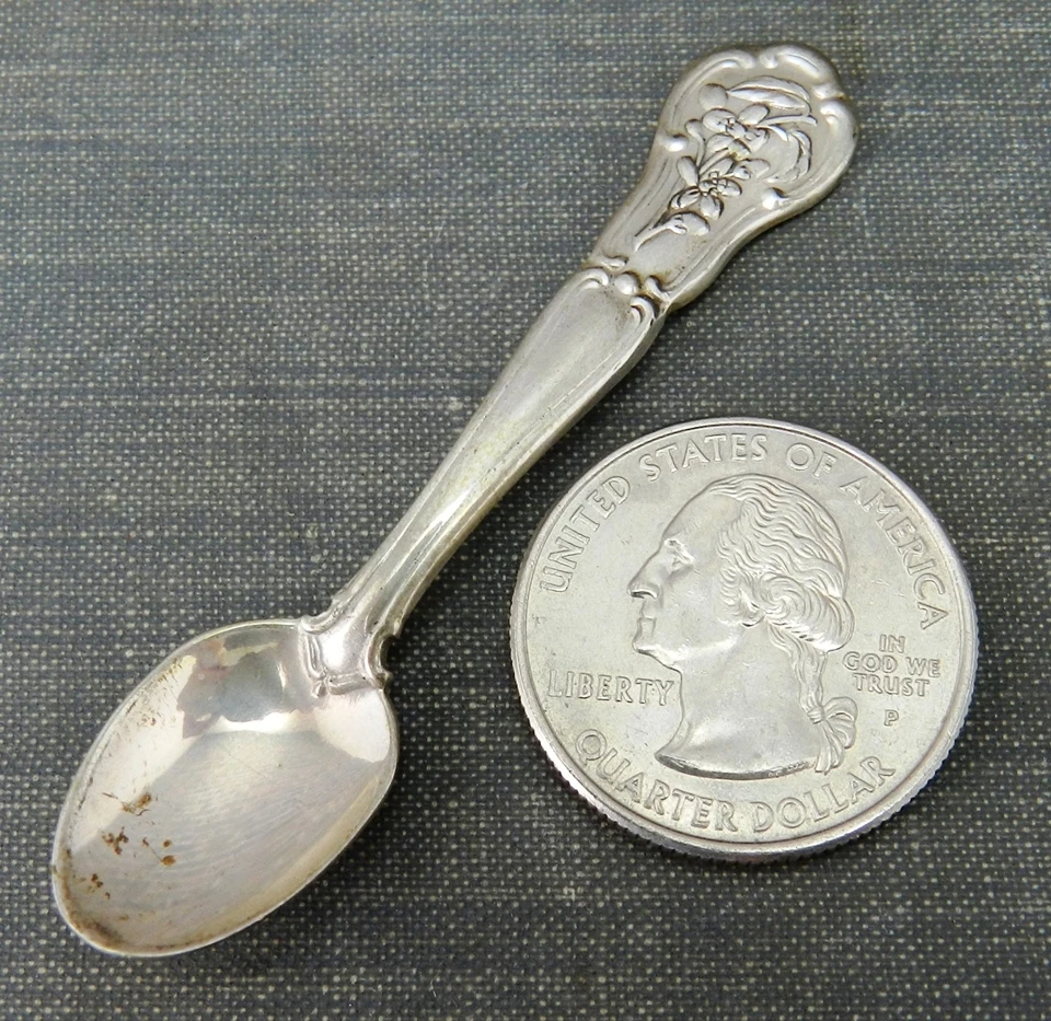 Vintage 925 Sterling Silver State Flower Collector Spoons FLORIDA Orange Blossom