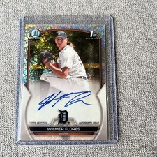 2023 Bowman Chrome WILMER FLORES #CPA-WF RC 1st Speckle Refractor Auto /299