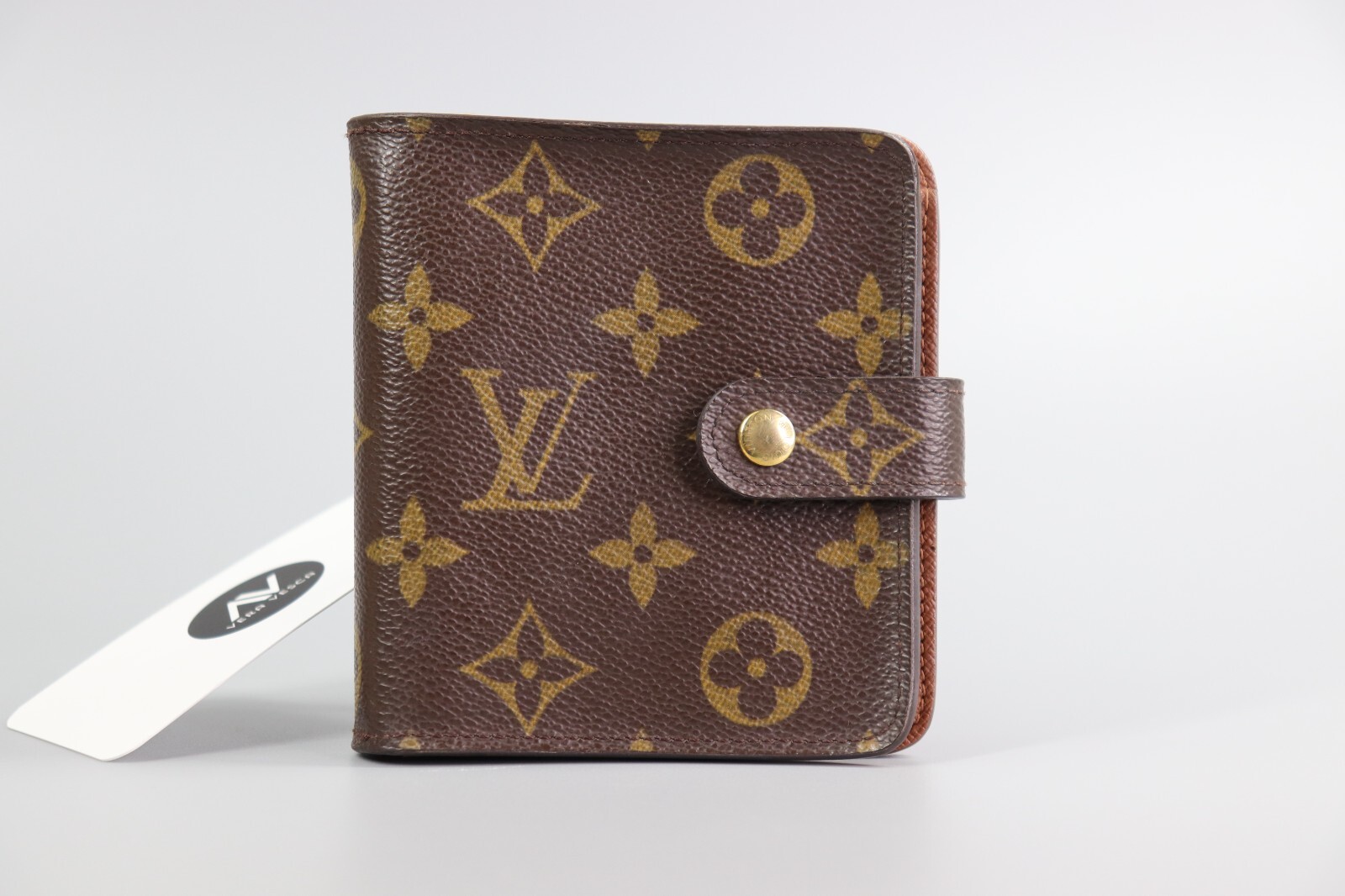 LOUIS VUITTON Monogram Compact Zip Bifold Wallet M61667 LV Auth