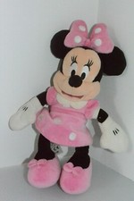 Disney Store Minnie Mouse Plush Bean Bag Lovey Doll Soft Toy Pink Polka Dots 9"
