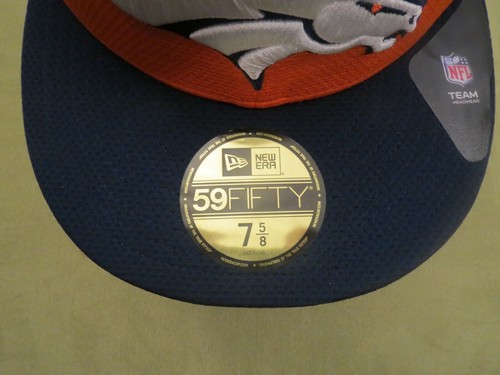 New Era Denver Broncos Naranja Texturizado Sombrero Ajustado, Billete Azul Marino, Talla 7 5/8 - Imagen 5 de 6