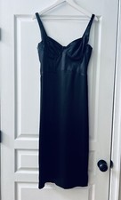 NWT Zara Black Knit Midi Dress Cocktail Size M