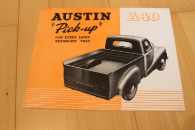 PROSPEKT brochure Austin A40 pick-up transport lorry LKW englisch ''01-25''