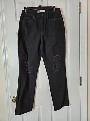 YMI Women's Black  Juniors Dream Authentic Distressed Jeans  9x29 Blue Jeans