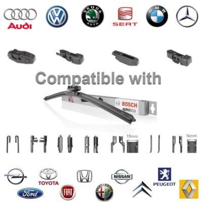Jeu De 2 Essuie-glaces Avant Pour Volkswagen Transporter T5 (02.2003-11.2009) - Gauche 600 Mm, Droite 550 Mm - Montage U