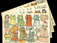 (120473) Lot of 4 different cutout paper dolls Aprox. 1930 (Ed.Soldado)
