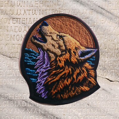 Wolf Applique Patch - Howling, Coyote, Animal Badge 2'' (Iron on)