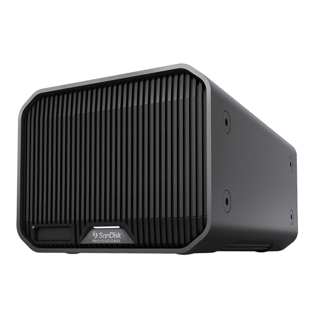 Зеркальный RAID-массив SanDisk Professional G-RAID объемом 44 ТБАЙТ с 2 отсеками, 2 x 22 ТБАЙТ Thunderbolt 3