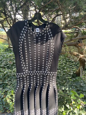 missoni flared dress Missoni Serrated Zig Zag Pattern Long Flared Dress