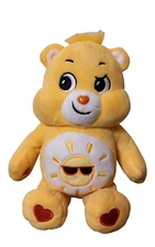 Care Bears Funshine Bear Bright Yellow Sunshine Stuffed Animal 10" Basic Fun!