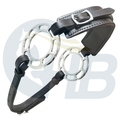 Wheel Shaped Leather Hackamore Bitless Bridle Various Colour Options
