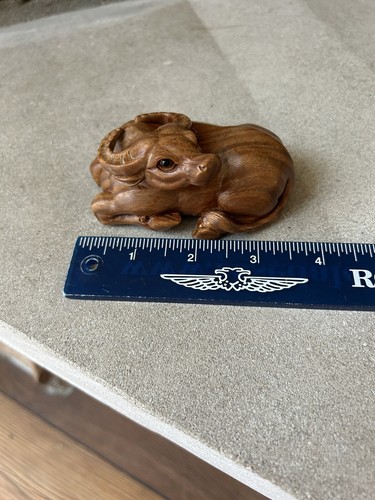 3” Hand Carved Netsuke Bull - Picture 12 of 13