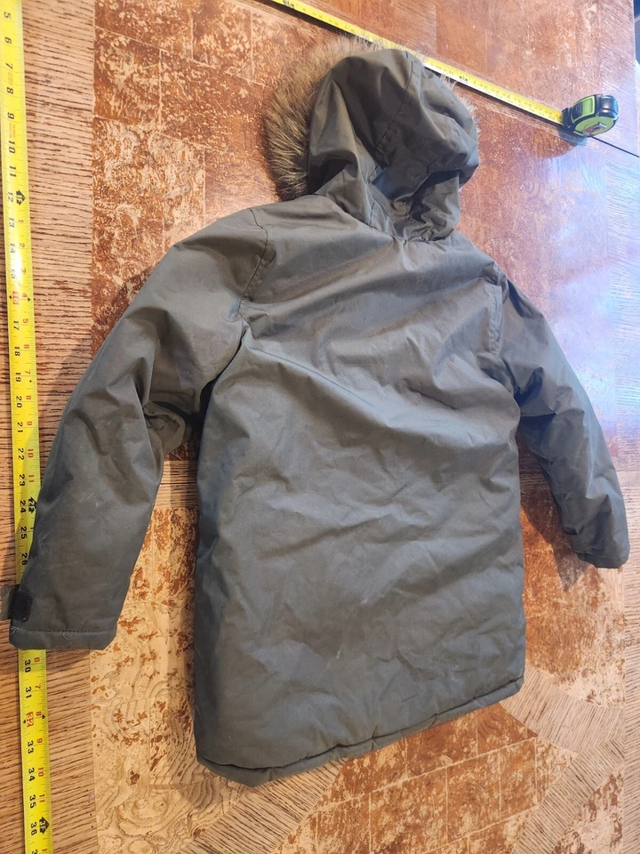 Chaqueta acolchada verde juvenil Cherokee auténtica para exteriores 10/12 #S133 Foto 4 de 4