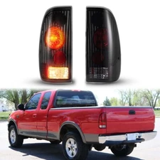 1999-2007 Tail Lights Smoke For F-250 F350 Super Duty Rear Replacement Lamp Pair