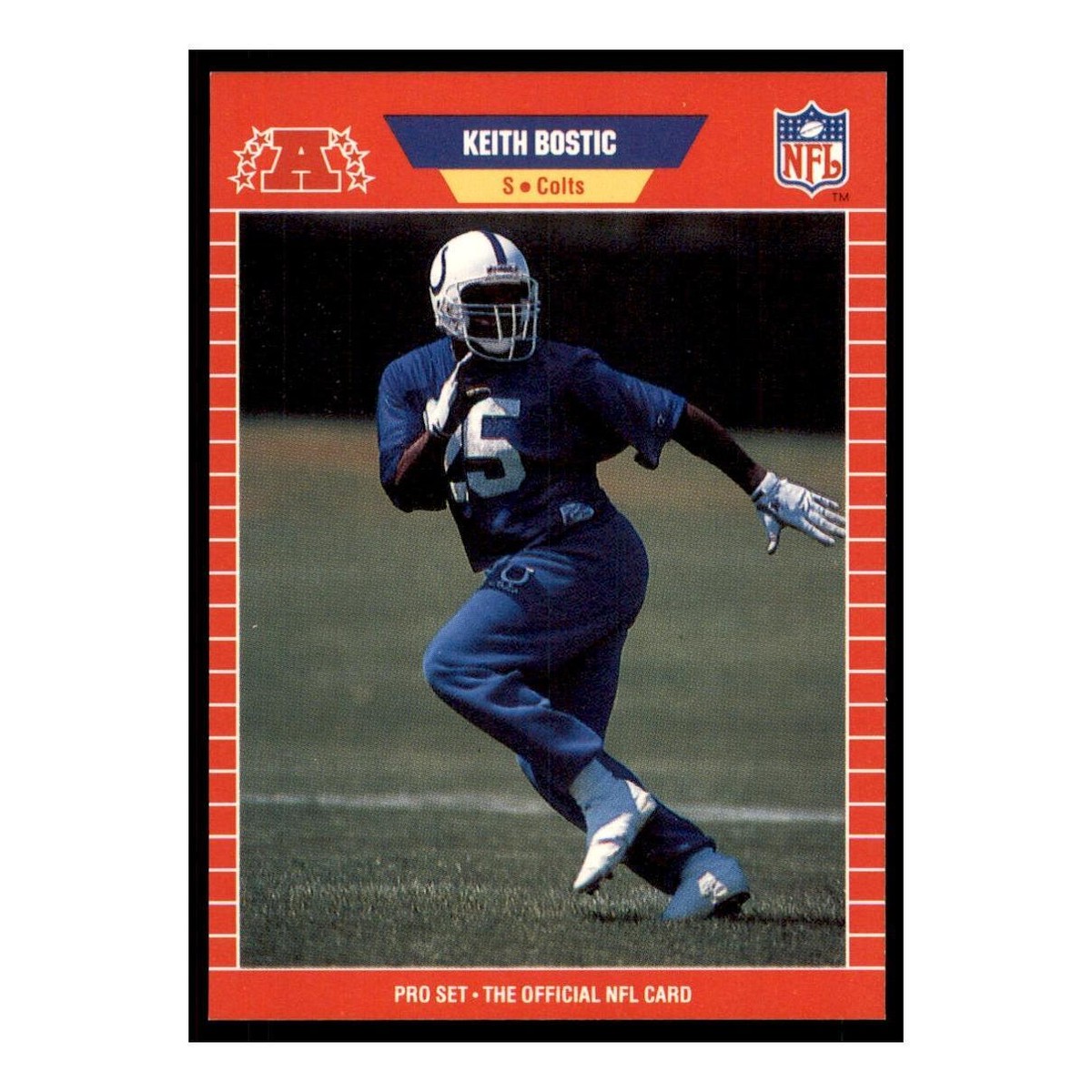 THE COLTS セット 1989 Pro Set #456 Keith Bostic Indianapolis Colts Football