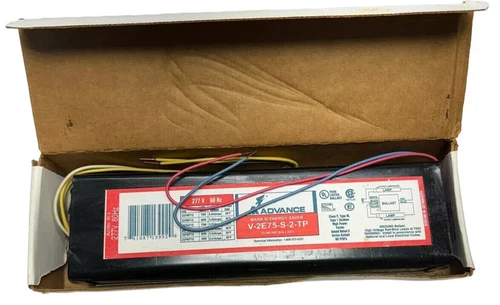 4 Count Pack ADVANCE Ballast V-2E75-S-2-TP Mark III Energy Saver  277V V2E75STP