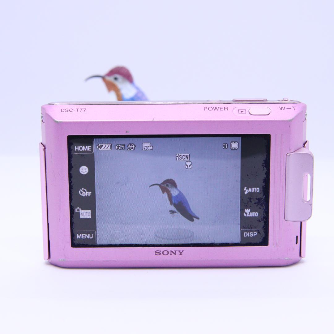 Excellent】 Sony Cyber-Shot DSC T77 Pink Digital Camera From JAPAN