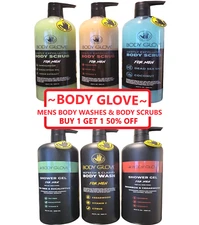 BUY 1 GET 1 50% OFF Body Glove Mens Body Washes /Body Scrubs Packed W/ Vitamins