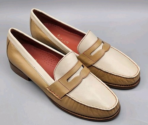 Cole Haan Leather Penny Loafer Tan/Beige Womens Shoe Size 7.5, D37303 - Picture 3 of 13