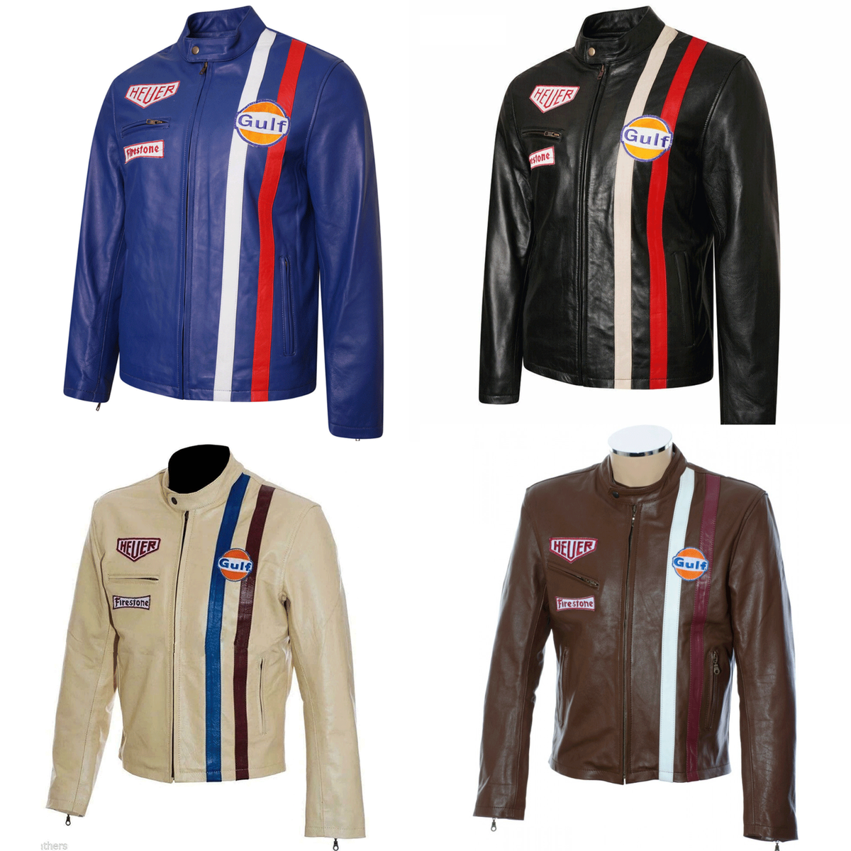 Handmade Le Mans Steve McQueen Grand Prix Stripes Firestone Handmade Le Mans Steve McQueen Grand Prix Stripes Firestone