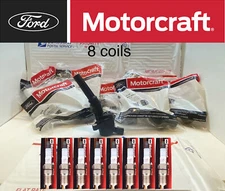 8PCS OEM Motorcraft Ignition Coil DG508 &Spark Plug SP479 For Ford F150 4.6 5.4L