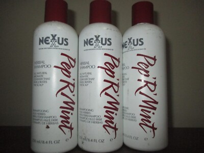 Lot of 3 Nexxus Pep R Mint Shampoo   8.4 oz